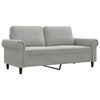 vidaXL 2-Seater Sofa Light Grey 140 cm Velvet
