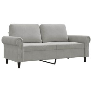 vidaXL 2-Seater Sofa Light Grey 140 cm Velvet