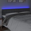 vidaXL LED Headboard Dark Grey 200 cm Fabric