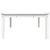 vidaXL Garden Table White 121x82.5x45 cm Solid Wood Pine
