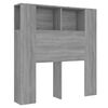 vidaXL Headboard Cabinet | Grey Sonoma | Engineered wood | Medium