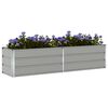 vidaXL Planter Light Grey 195 x 50 x 45 cm Galvanised Steel