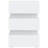 vidaXL LED Bedside Cabinet White 45x35x67 cm Engineered Wood