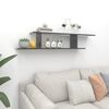 vidaXL Wall-Mounted TV Shelf High Gloss Grey 125x18x23 cm Engineered Wood