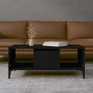 vidaXL Coffee Table Black 90x50x36,5 cm Engineered Wood