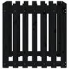 vidaXL Garden Planter with Fence Design Black 70x70x70 cm Solid Wood Pine