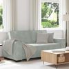 vidaXL 2-Seater Sofa Light Grey 180x78x84 cm Velvet