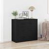 vidaXL Sideboard with Drawer Black Oak 80 x 33 x 70 cm Engineered Wood