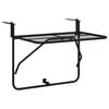 vidaXL Balcony Table Black 60x40 cm Steel
