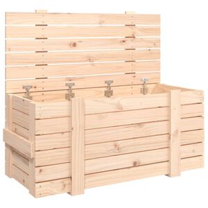 vidaXL Storage Box 91x40.5x42 cm Solid Wood Pine