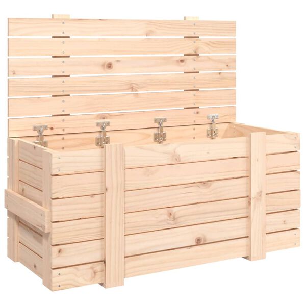 vidaXL Storage Box 91x40.5x42 cm Solid Wood Pine