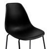 vidaXL Bar Chairs 2 pcs Black Plastic