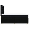 vidaXL Box Spring Bed with Mattress Black King Single Fabric