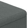 vidaXL Button Stool with Cushion Dark Grey 60 x 60 x 45 cm Fabric