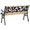 vidaXL Garden Bench with Cushion Brown 116 x 54 x 73 cm Wood