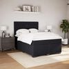 vidaXL Box Spring Bed with Mattress Black Queen Velvet