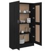 vidaXL Book Cabinet Black 82.5x30.5x150 cm Engineered Wood