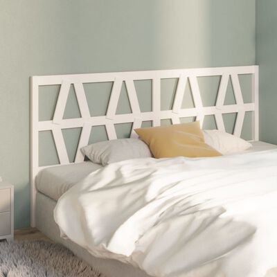 vidaXL Bed Headboard White 186x4x100 cm Solid Wood Pine
