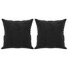 vidaXL 2-Seater Sofa with Throw Pillows Black 120 cm Velvet