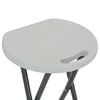vidaXL Folding Bar Stools 2 pcs HDPE and Steel White