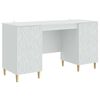 vidaXL Desk White Engineered Wood 142.5 x 50 x 75 cm