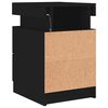 vidaXL Bedside Cabinet with LED Lights Black 35x39x55 cm