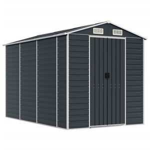 vidaXL Garden Shed Anthracite 191x300x198 cm Galvanised Steel