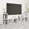 vidaXL 6 Piece TV Cabinet Set High Gloss White Engineered Wood