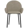 vidaXL Dining Chairs 2 pcs Light Grey Velvet