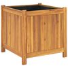 vidaXL Garden Planter with Liner 50x50x50 cm Solid Wood Acacia