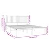 vidaXL Metal Bed Frame without Mattress with Headboard Black 135x190cm