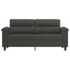 vidaXL 2-Seater Sofa Dark Grey 140 cm Microfibre Fabric