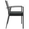 vidaXL Garden Chairs with Cushions 2 pcs Black 56.5x57x83 cm Poly Rattan