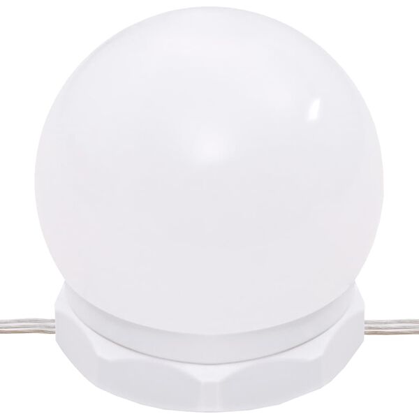 vidaXL Dressing Table with LED Brown Oak 74.5x40x141 cm