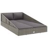 vidaXL Garden Bed Grey 110x200 cm Poly Rattan