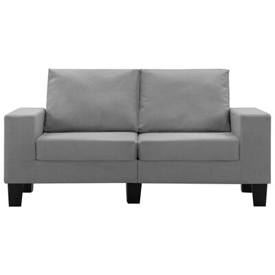 vidaXL 2-Seater Sofa Light Grey Fabric