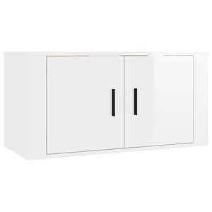 vidaXL Wall Mounted TV Cabinet High Gloss White 80x34.5x40 cm