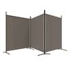 vidaXL 3-Panel Room Divider Anthracite 525x180 cm Fabric