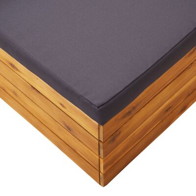 vidaXL Sectional Corner Sofa 1 pc with Cushions Solid Acacia Wood