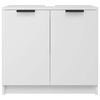 vidaXL Bathroom Cabinet White 64.5x33.5x59 cm Engineered Wood