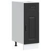 vidaXL Kitchen Base Cabinet "Kalmar" Black Engineered Wood
