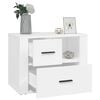 vidaXL Bedside Cabinet White 60x36x45 cm Engineered Wood