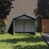 vidaXL Dog House with Roof Black 117x103x102 cm Galvanised Steel