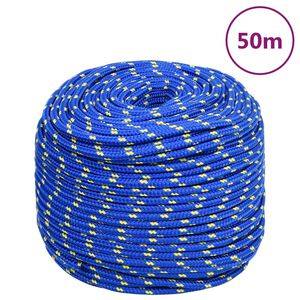 vidaXL Boat Rope Blue 8 mm 50 m Polypropylene