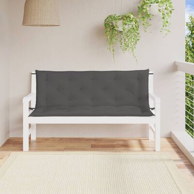 vidaXL Garden Bench Cushions 2 pcs Anthracite 150x50x7cm Oxford Fabric
