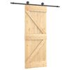 vidaXL Sliding Door 85 x 210 cm Solid Pine Wood (Untreated)