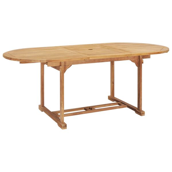 vidaXL Extending Garden Table 150-200x100x75 cm Solid Teak Wood