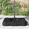 vidaXL Umbrella Base Set 2 pcs Black 88.5 x 88.5 x 12 cm Plastic