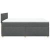 vidaXL Box Spring Bed with Mattress Dark Grey Queen Fabric