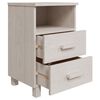 vidaXL Bedside Cabinet HAMAR White 40x35x62 cm Solid Wood Pine
